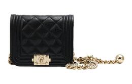 Chanel Сумка LEBOY из зернистой телячьей кожи, через плечо, женская, черная ap2302-b06643-94305