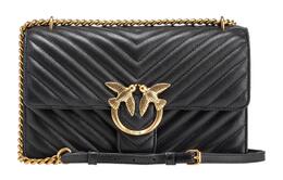 Pinko Сумка через плечо из кожи наппа, обычная женская, черная 100941-a0gk-z99q