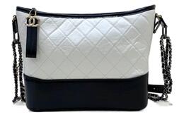 Chanel Сумка-хобо Gabrielle из телячьей кожи, сумка через плечо, сумка среднего размера, белая женская as1521-y61477-c0200