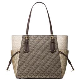 Michael Kors Сумка-шоппер Voyager Handbag Collection из нейлона, женская, светло-золотисто-коричневая 30h1gv6t4v-brn-plgold