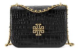Tory Burch Сумка Britten Leather Crossbody, женская, черно-золотые 141029-001
