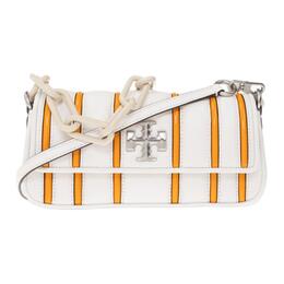 Tory Burch Сумка Kira из кожи наппа с лакированной кожей, через плечо, маленькая женская белая сумка 145592-100