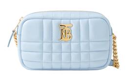 Burberry Сумка Lola Bag из стеганой кожи для фотоаппарата, сумка через плечо, мини-сумка для женщин, светло-голубая 80661501