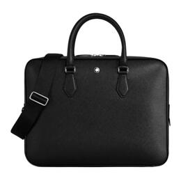 Montblanc Портфель из коровьей кожи, сумка через плечо, сумка через плечо, сумка среднего размера, черный цвет mb198851