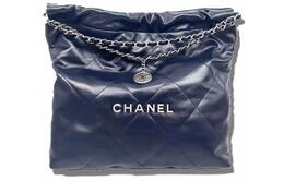 Chanel Сумка-тоут из коровьей кожи, сумка для покупок, портативная сумка через плечо, сумка через плечо, женская, цвет "Trumpets", темно-синий as3260-b08872-nl300