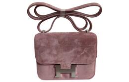 Hermes Сумка Constance Suede через плечо, мини-сумка для женщин 5T Rose h061793ck5t
