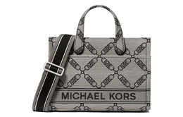 Michael Kors Сумка-шоппер Gigi Jacquard, женская, серо-черного цвета, небольшого размера 30s3s3gm5j-006