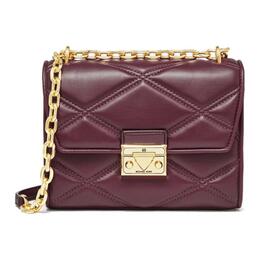 Michael Kors Сумка-конверт из искусственной кожи, сумка через плечо, женская, бордового цвета, среднего размера 35s2gnrl2u-505