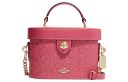 Coach Сумка-коробка Kay Leather, сумка через плечо, сумка через плечо, розовая, женская, Trumpets ch316-imt9z