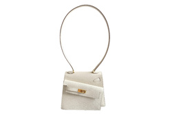 Hermes Сумка Kelly Epsom из кожи, сумка через плечо, женская, 10 Craie Milkshake, белая h083596cc10