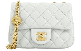 Chanel Сумка-цепочка из овчины, сумка через плечо, мини-сумка женская, сине-серая as4040-b10716-nn268