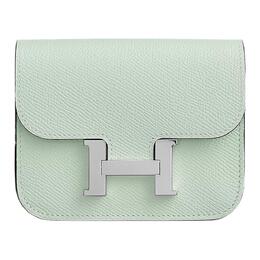 Hermes Клатч-кошелек Constance Slim Epsom из телячьей кожи, поясная сумка, обычная женская, 0S Vert Fizz Bubble Green h082060ck0s