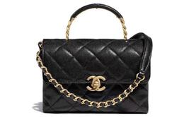 Chanel Сумка из коровьей кожи с тиснением под зерно, через плечо, мини-сумка для женщин, черная as3982-b10890-94305