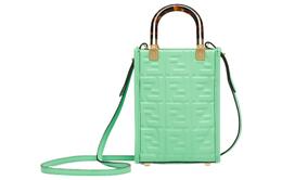Fendi Сумка из телячьей кожи Sunshine, через плечо, мини-сумка, женская, зеленая 8bs051-amci-f1k3d