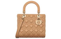 Сумка Lady Christian Dior из овчины Lady Christian Dior, сумка через плечо, женская сумка среднего размера, бронзового цвета m0565onge-m53u
