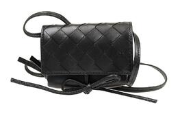 Bottega Veneta Сумка через плечо из плетеной овчины Intreccio, женская, черная 630545vcpp38803