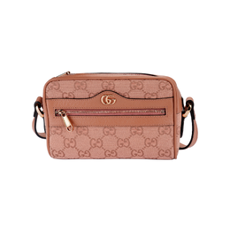 Gucci Сумка через плечо из ткани Ophidia с коровьей кожей, мини-сумка через плечо, женская, розовая 574493-facc7-5748