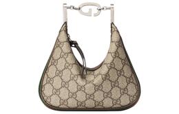 Gucci Женская холщовая мини-сумка коричневого цвета 746003-fabz1-8345
