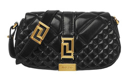 Versace Сумка через плечо Greca Goddess из коровьей кожи, мини, женская, черная 1010951-1a08186-1b00v