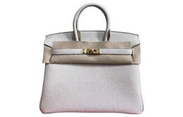 Hermes Сумка Birkin Togo из телячьей кожи, женская, M4 Gris, нежно-кремово-серая h041344ccm4