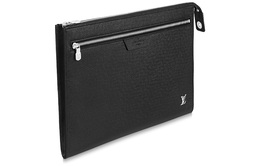Louis Vuitton Клатч-сумка Pochette 24H Taïga из коровьей кожи, черный, мужская m30965
