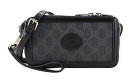 Gucci Сумка через плечо из холщовой кожи, мини, женская, черная 671674-92tcn-1000
