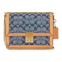 Coach Сумка-мессенджер Hutton Fabric, женская, синяя и оранжевая cj389-b4ra3