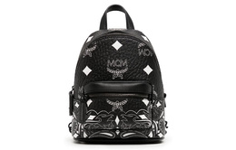MCM Женский рюкзак из холста и кожи, черный mmkdave05bk001