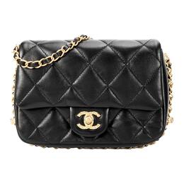 Chanel Сумка через плечо из овчины, мини, женская, черная as4263-b13696-94305