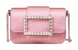 Roger Vivier Сумка через плечо из шелкового атласа, мини, женская, розовая rbwanab1020ke81f46