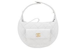 Chanel Сумка-клатч из коровьей кожи цвета личи, женская, белая, мини ap3467-b13649-10601