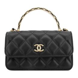 Chanel Классическая сумка через плечо из овчины с клапаном CF, обычная женская, черная ap3385-b12915-94305