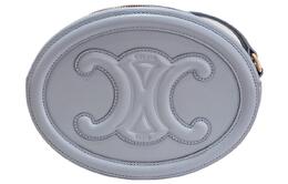 Celine Сумка-мессенджер Triumph Gate Triomphe Mooncake из гладкой коровьей кожи, через плечо, женская, светло-голубого цвета 198603dxc-07ic