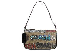 Coach Сумка-тоут Mint+Serf Nolita Collaboration из холста с кожаной сумкой-тоутом, женская сумка-тоут цвета хаки cm240-svot8