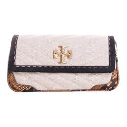 Сумка-конверт Kira из кожи, сумка-мессенджер, сумка-трубы, женская, серая Tory Burch 146848-254