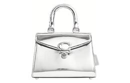 Сумка Sammy Leather Dior, сумка через плечо, женская, металлическая, серебристая, среднего размера Coach cm538-lhslv