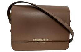 Burberry Кожаная сумка через плечо, женская, коричневого цвета 80677701