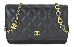 Chanel Сумка-цепочка из овчины 22K Fall And Winter WOC, женская, через плечо, черная ap3035-b09137-94305