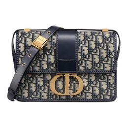 Christian Dior 30 Сумка Montaigne синяя косая жаккардовая m9203utzq-m928