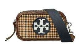 Tory Burch Сумка для фотоаппарата Miller из ткани с кожей, сумка через плечо, мини, женская, цвета хаки 152239-960