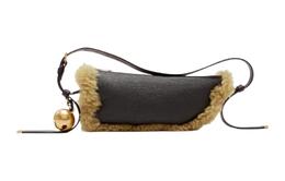 Сумка из овчины на одно плечо, небольшого размера, женская, цвета мох Burberry 80755761