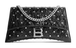 Balenciaga Сумка CRUSH Lambskin Portable Crossbody, женская, черная 7360162aaws1000