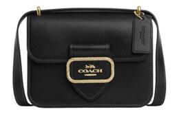 Coach Сумка-мессенджер Morgan Calfskin Small Square Bag, сумка через плечо, черная, женская, Trumpets co924-imblk