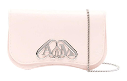 Alexander McQueen Сумка через плечо из телячьей кожи, женская, розовая 779228-1x30i-5704