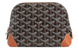 Goyard Сумка для хранения туалетных принадлежностей Vendôme из парусины с кожей, косметичка, небольшого размера, женская, коричневого цвета vendotpmlty-01cl03p