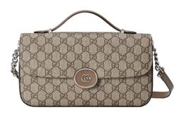 Gucci Холщовая сумка, дамская сумочка, сумка через плечо, сумка через плечо, женская, Trumpets, коричневая 739721-facjp-9769