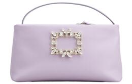 Roger Vivier Женская кожаная мини-сумка RV NIGHTLILY на одно плечо, светло-фиолетового цвета rbwamzw0100d8cl028