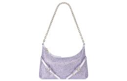 Givenchy Сумка Voyou из атласа со стразами, женская, на плечо, фиолетовая bb50w0b1x0-532