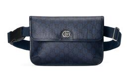 Gucci Сумка-слинг Ophidia Canvas с кожаной сумкой-слингом, на одно плечо, через плечо, мужская, синяя и черная 752597-2zgmn-8441蓝色拼黑色