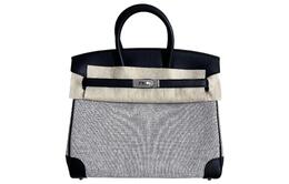 Женская сумка Birkin Swift из кожи и холста, цвет Panda Hermes h082686ckac